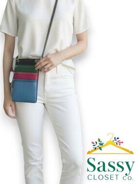 ✨ MYWALIT Nappa Leather Colorblock Crossbody Travel Bag NWOT 🌈